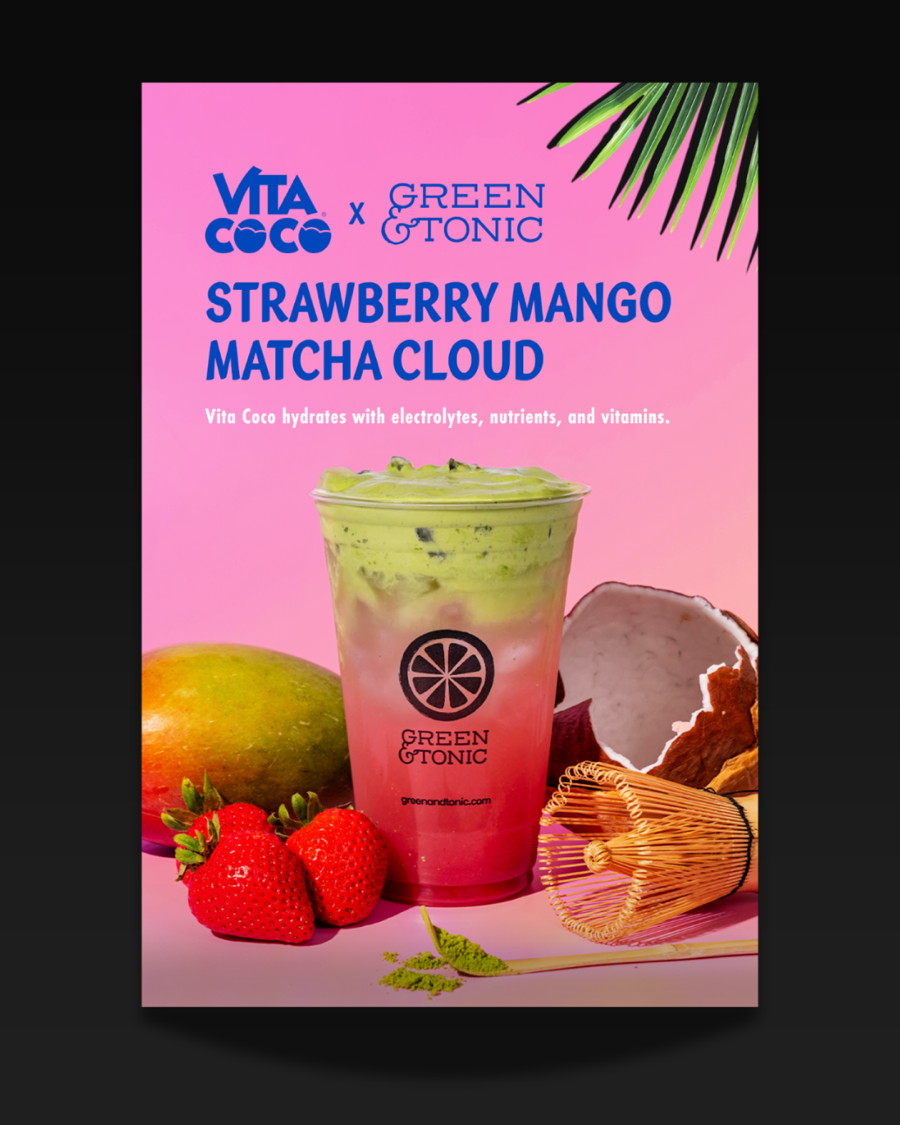 Vita Coco x Green & Tonic collab flyer